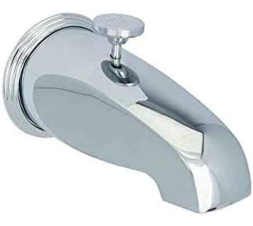 Llave Salida Para Tina Con Boton Cromo Baño 4520 Dica