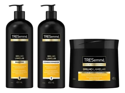 Kit Shampoo Tresemmé Lamelar 650ml+cond 650ml + Máscara 400g