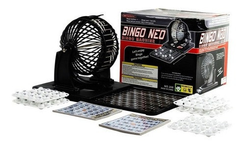 Imagen 2 de 2 de Bingo Neo Caja Grande 24x20cm Canastilla Metal Negro