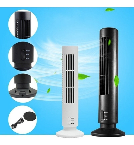 Imagem 4 de 6 de Mini Ventilador De Mesa Torre Portatil Computador Bivolt