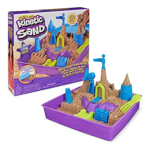 Kinetic Sand, Set De Juego De Lujo Con Beach Castle