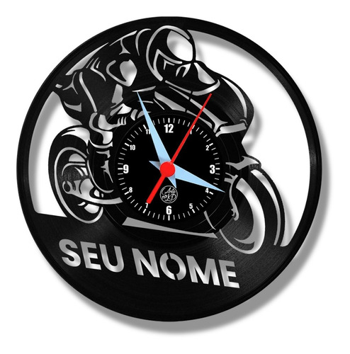 Moto Personalização Relógio Parede Vinil Disco Arte No Lp 