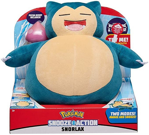 Pokemon Snooze Action Snorlax - Peluche De 10 Pulgad