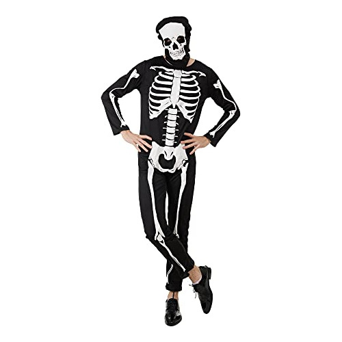 Disfraz De Esqueleto Adultos, Monos De Halloween Huesos...