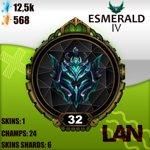 Cuenta Smurf De League Of Legends Esmeralda 4 Server Lan