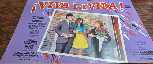 Poster N° 1 Viva La Vida Palito Ortega Original Año 1969