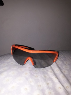 KTM Gafas de ciclismo polarizadas MOD.Factory de policarbonato negro con lentes naranjas espejadas