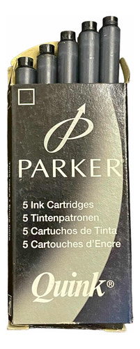 Cartucho Parker  Quink Negro 3 Cajas X 5 Unidades  C/u