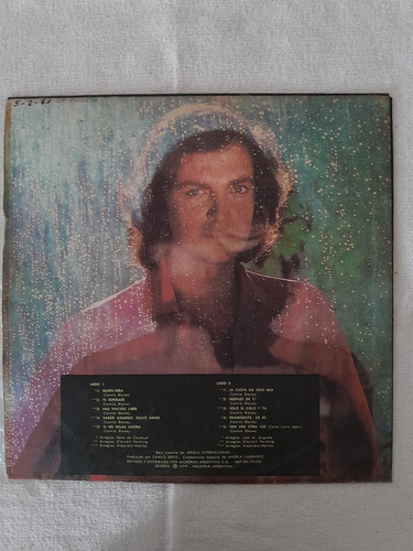 Disco Vinilo Camilo Sesto Horas De Amor Edición 1979 (Usado)