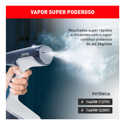 Vaporizador De Roupas Arno Steam Power Com 1460w De Potência