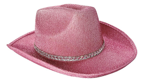 Sombrero De Vaquero Con Purpurina Brillante, Tocado De Novia