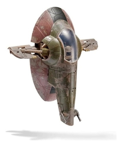 Star Wars Boba Fett's Starship Micro Galaxy Squadron Serie 1 Color Verde Con Rojo Y Gris