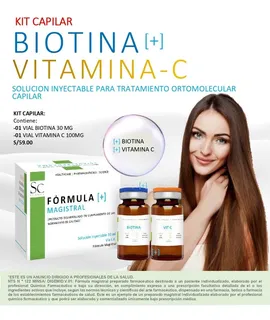 Kit Capilar: Biotin +vit C - Solución Inyectable Tratamiento