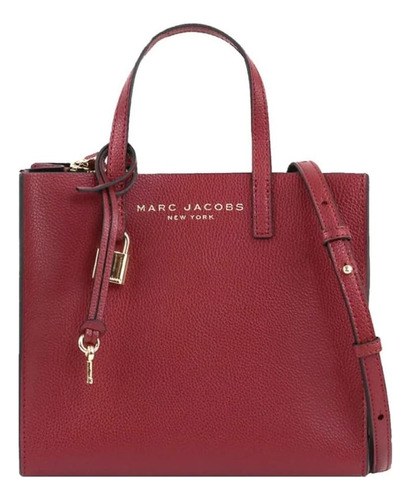 Marc Jacobs Mmini Grind Pomegranate Con Herrajes Dorados, Bo