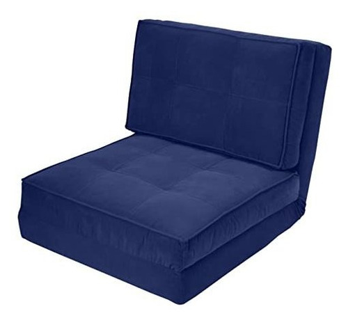 Mueble - Urban Shop Ultra Suede Convertible Flip Chair, Azul