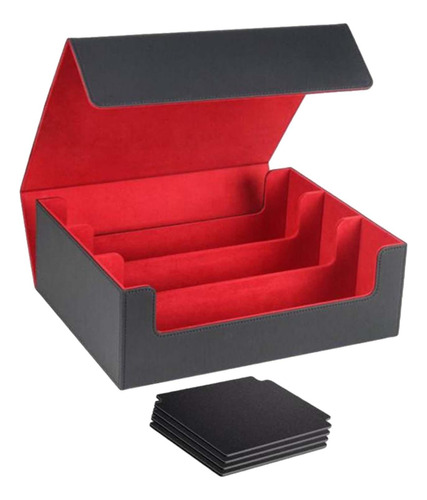Caja De Baraja De Cartas Coleccionables, Soporte Negro Rojo