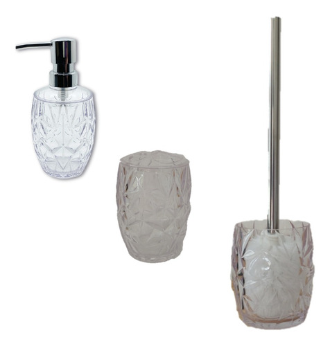 Set De Accesorios Para Baño Apoyo Acrílico Fancy