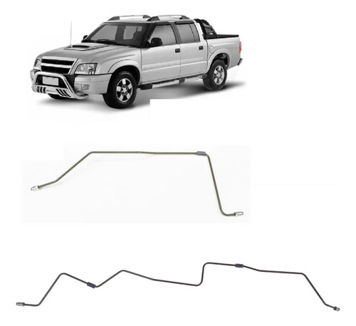 Kit Cano Tubo  Freio Traseiro 2 Lados - S10 1997 A 2011