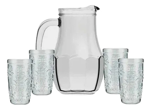 Jarra De Vidro Conjunto Nature Sm Nadir 1 Jarra E 4 Copos