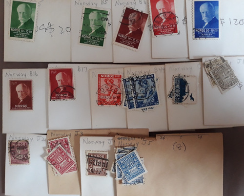 Estampillas Noruega Colección Finales Siglo Xix E Inicios Xx