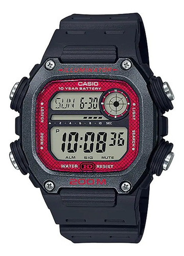 Relógio Casio Preto Masculino Digital Dw-291h-1bv