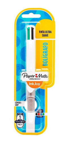 Bolígrafo Quatro Paper Mate Inkjoy Colores Básicos