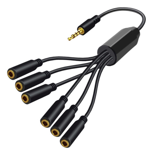 2 Cable Divisor De Extensión Para Auriculares Cable 1 A 6