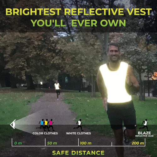 Blaze - Chaleco Reflectante De Seguridad Para Correr, Chalec