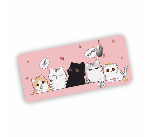 Mouse Pad Speed Gamer Gatos Cute Envío Gratis 