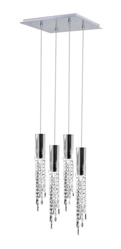 Colgante 4 Luces Viena 1525-4 Con Led G9 Strass Deco Rd