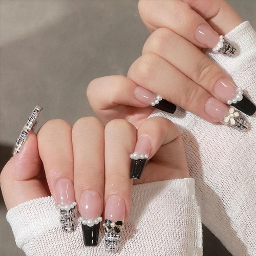 Uñas Postizas Pegamento De Uñas Postizas Decoradas Color Z157