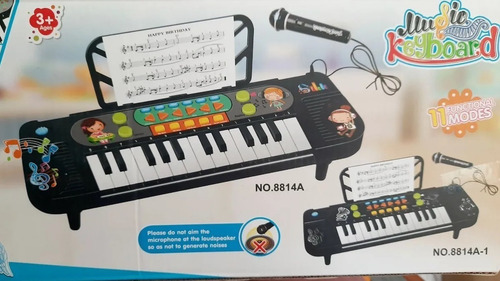 Imagen 3 de 6 de Piano Órgano Musical Para Niña 25 Teclas Micrófono