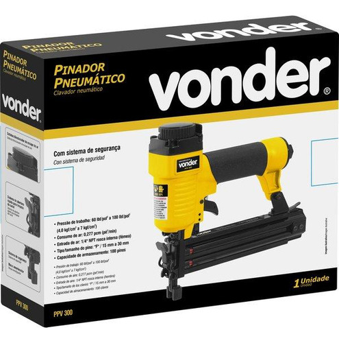 Pinador Pneumático Para Pinos F15 À F30 Pv300 Vonder