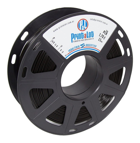 Imagem 1 de 3 de Filamento Impressão 3d Pla Printalot 1kg 1,75mm - Preto