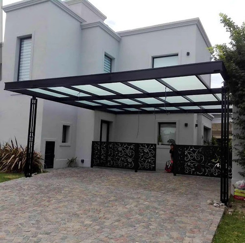 Pergola De Hierro Con Vidrio Laminado X M2