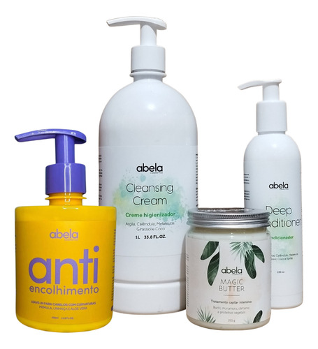 Kit Abela Hope Shampoo 1l Condicio Magic Butter 250g E Anti