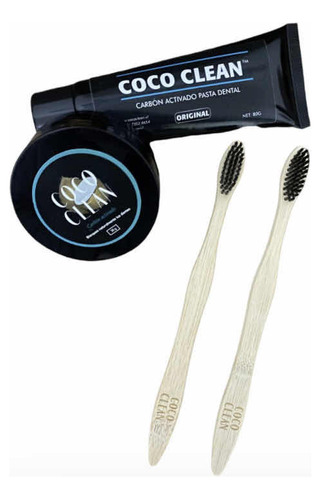 Cococlean+ 2 Cepillos De Bambú + Pasta Dental