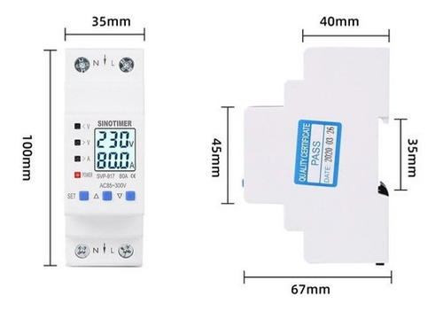 Protector De Voltaje Monofasico 110-220v Svp917 80 Amperios