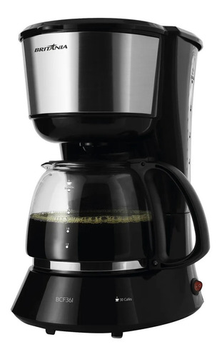 Cafeteira Britânia BCF36I semi automática preta de filtro 220V