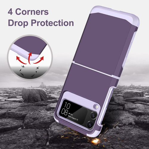 Funda Para Galaxy Z Flip 3 4 5 6 Doble Capa Anti Golpes