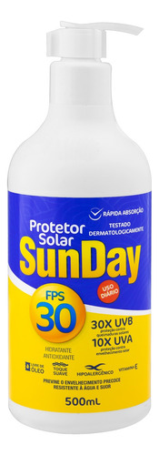 Protetor solar  Sunday  Protector Solar 30FPS  en creme 500mL