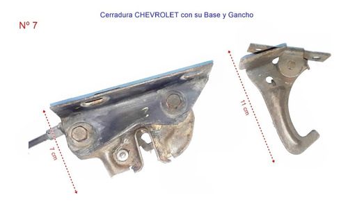 Cerradura De Capot  Chevrolet Con Su Base Y Gancho  (7)
