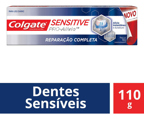 Pasta de dentes Colgate Sensitive Pro-Alívio Reparação Completa em creme 110 g
