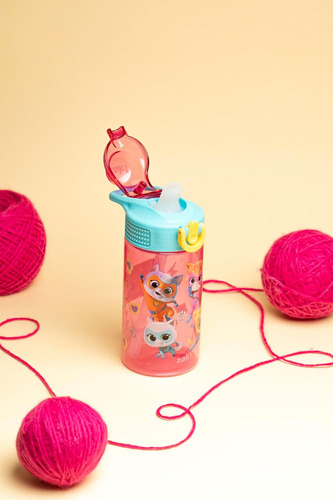 Zak Designs Botella Diseño De Minecraft, Plástico 16 Y 25 Oz Superkitties (ginny, Sparks, Buddy, Bitsy) 16 Onza