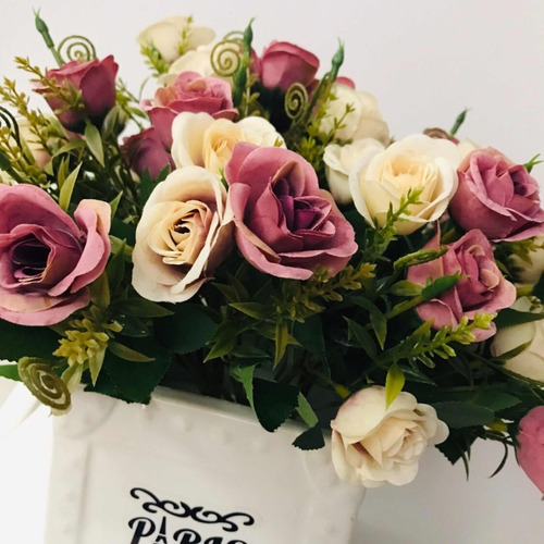 2 Ramo O Bouquet De Rosas Finas Palo De Rosa Beige Arreglo | Envío gratis