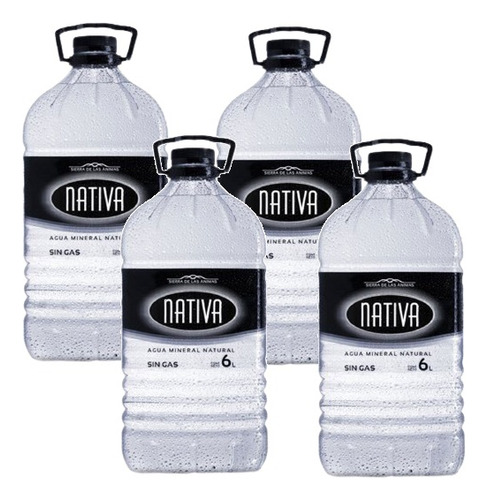 Agua Nativa Sin Gas Bidón 6 L Pack X 4