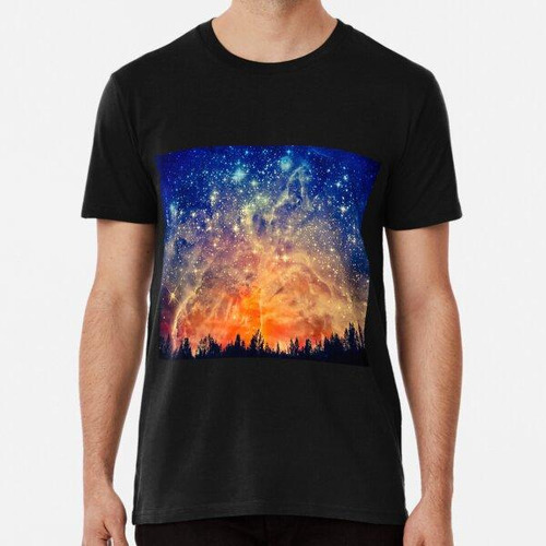 Remera Puesta De Sol De Fuego, Atardecer De Galaxia Algodon 