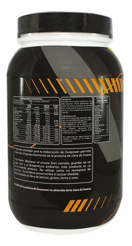Imagen 3 de 3 de Ovo Power 100% Albumina De Clara De Huevo - Proteína