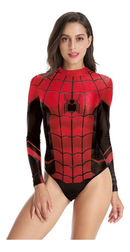 Traje De Baño Estampado 3d De Spider Man Para Mujer