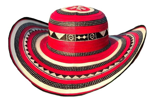 Sombrero Rojo 23 Fibras Exclusivo Artesanal Fino